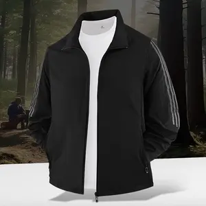 Men’s summer sun-protection jacket—lightweight, breathable, water-resistant fabric; regular short length with a stand collar. Available in four colors; suitable for outdoor activities like fishing, commuting, and sports.