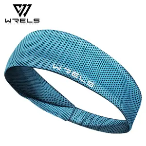 Wrels Sweat-Wicking Sports Headband, Workout Headband, Elastic Breathable Solid Color Hair Tie, Mesh Cold Sensation Headband for Yoga Pilates Running Fitness