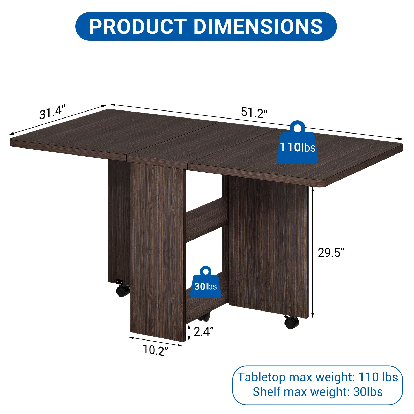 Dark Walnut 25 Desktop 130*80*75cm