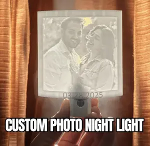 Custom Photo Night Light - Personalized Lithophane Lamp with your Picture | Valentine's Day, Anniversary, Wedding, Baby & Pet Gift