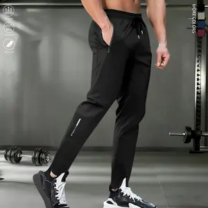 Men’s casual athletic pants featuring a drawstring waist—an essential piece for vacation leisure and beach outfits. Comfortable, suitable for running, fitness, outdoor gatherings, hiking, and walking. Summer vibe