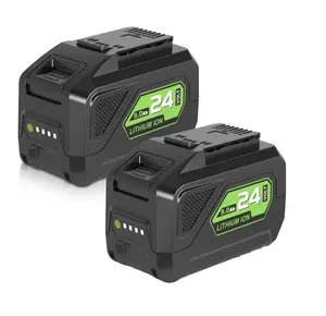 2Pack 24V 9000 mAh Lithium ion Battery Replacement for Greenworks 24V Batteries Compatible with Greenworks 24 Volt Lawn Mower Battery 29842 LB24A020(Green)
