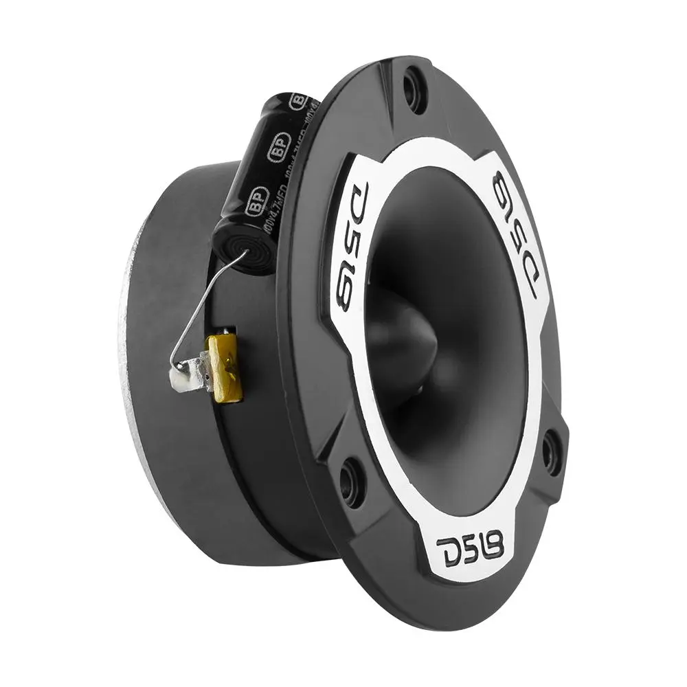 DS18 DS-PRO-TWX1 PRO 1-Inch VC Aluminum Super Bullet Tweeter - 240 W, 4-Ohm, Silver/Black Car Stereo Component, Tweeters for Car Audio System Stereo Upgrade