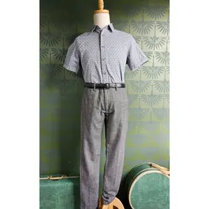 STYLE 4006 - 1960's Style Slim Fit Gray Tweed Trousers
