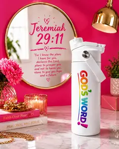18oz God's Word Stainless Steel Bottle  Drinkware Flasks Tumbler Bottled Bottled