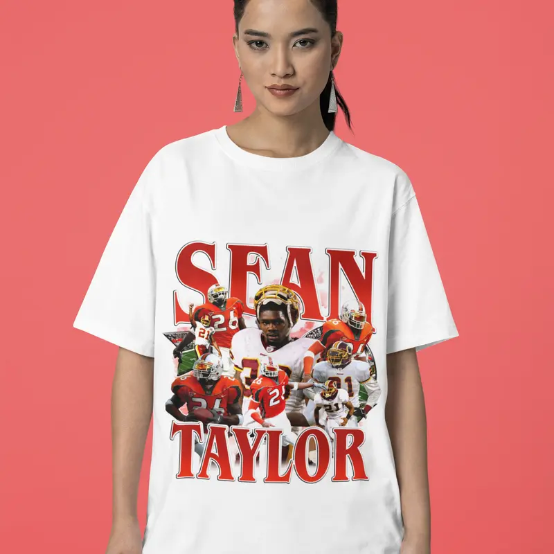 Vintage Sean Taylor Shirt, Vintage 90s Bootleg Style T-Shirt, Football Shirt, Gift For Women and Men, Unisex Tee