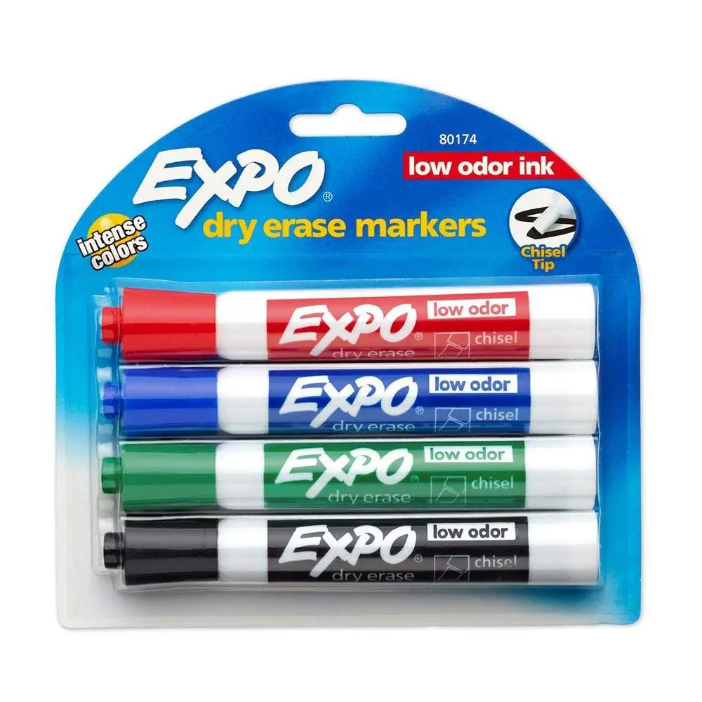 Expo Low Odor Dry Erase Markers Set (4 colors) Expo Low Odor Dry Erase Markers Set (4 colors)