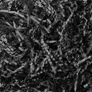 Mamiddle Crinkle Paper Filler 10 oz Shredded Paper For Gift Baskets Gift Box Filler Confetti Crinkle CutPaper for Easter Christmas Halloween Stuffers (Black)