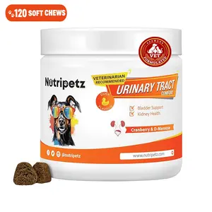 Dog Urinary Comfort Chews 120 Count | Cranberry, D-Mannose & Nettle Blend for Bladder Support, Kidney Health & UTI Prevention