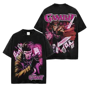 XMen Gambit Premium Acid Washed Shirt, Remy LeBeau Shirt, Le Diable Blanc Shirt, Character Comics Fans Shirt, Superhero T-Shirt, Comic Book Fans T-Shirt, Superhero Graphic Tee