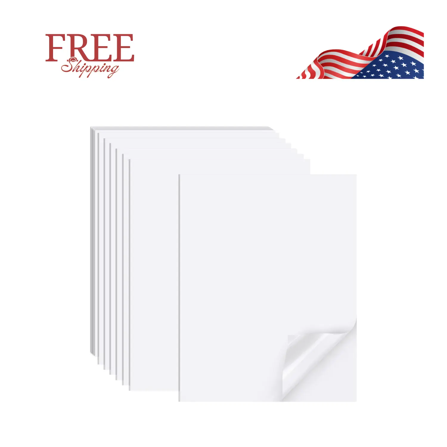 Printable Sticker Paper for Inkjet Printer, 40 Sheets 8.5"x11''