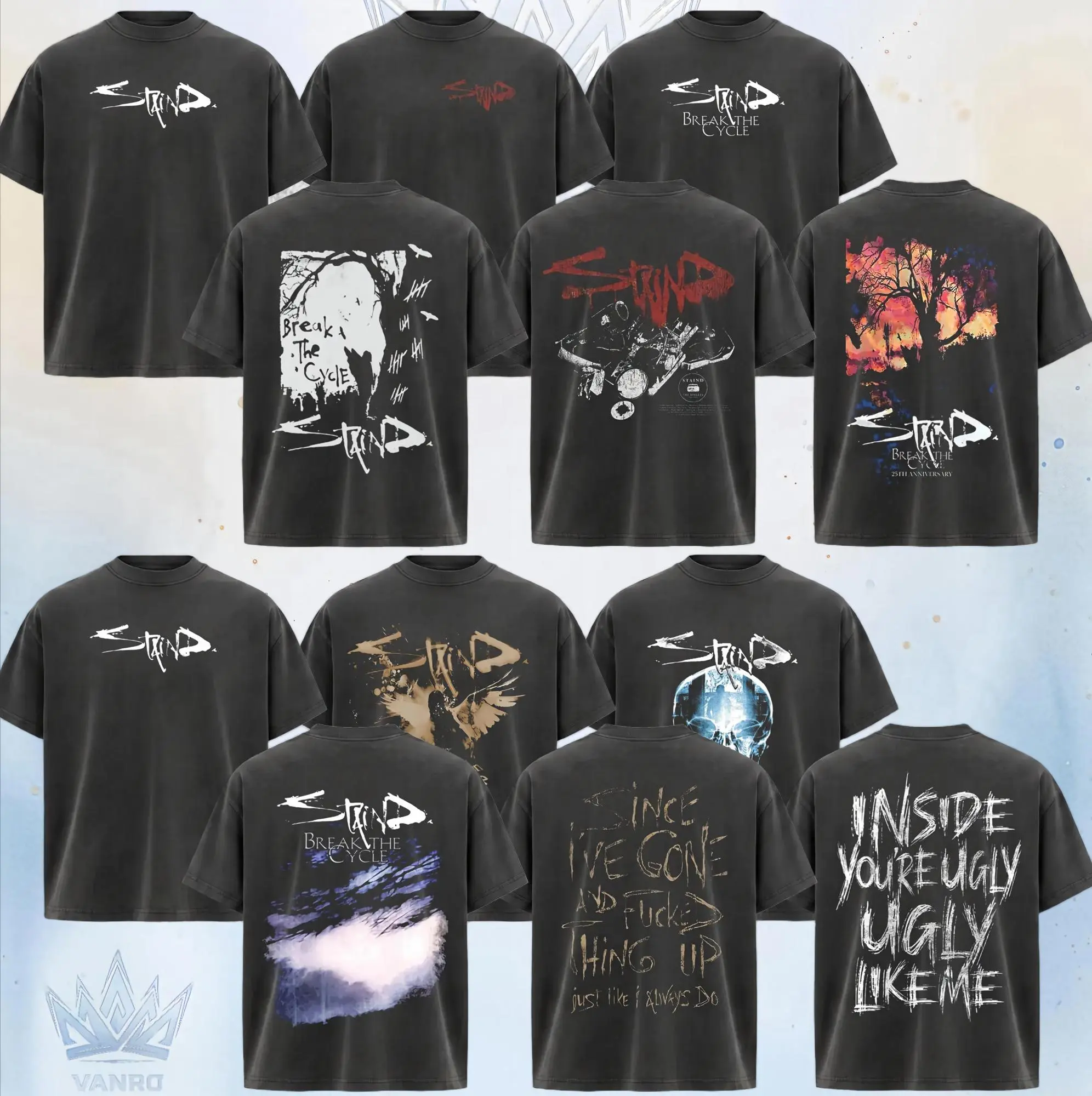 ReTro washable cotton T-Shirt, Staind Band T-shirt, [Collection]Rock Band Shirt, Retro Music Tee, Rock Music Lover Shirt, Vintage Band Shirts Casual Fabric Fit Top, Top Men's and Women's Clothing, street lovers tee