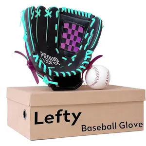 Durable 10.5in Entry-Level Left Handed Tball Baseball Glove for Kids Youth Age 4-7 Training