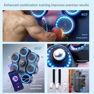 2026 Smart Music Boxing Wall Target – A Home De-stressing Device for Adults and Children, Indoor-Specific Fitness Equipment for Punch Training Machine Bluetooth gloves Pilates Adjustable Resistance Kit Bar