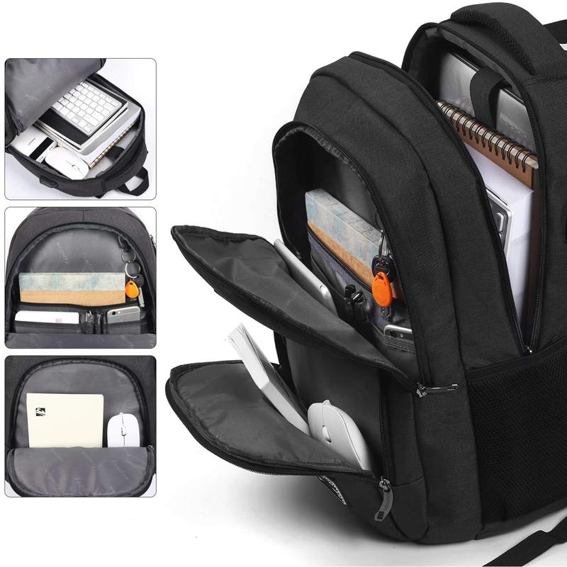 YAMTION Backpack for Men and Women,School Backpack for Teenager,15.6 inch Laptop Bookbag with USB Charging port for Business Work College Travel Trip