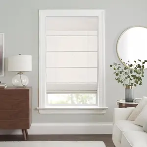 Cordless Light Filtering Roman Shades for Indoor Windows Bedroom Nursery Home Office Room Darkening Thermal Insulated & UV Protection Easy Install