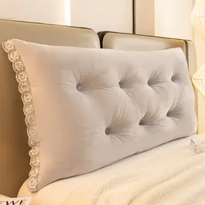 Christmas Soft Ruffled Bed Pillow, Zipper Closure, All-Season Use for Bedroom, Dormitory, Sofa, Living Room, Modern Crystal Velvet Texture