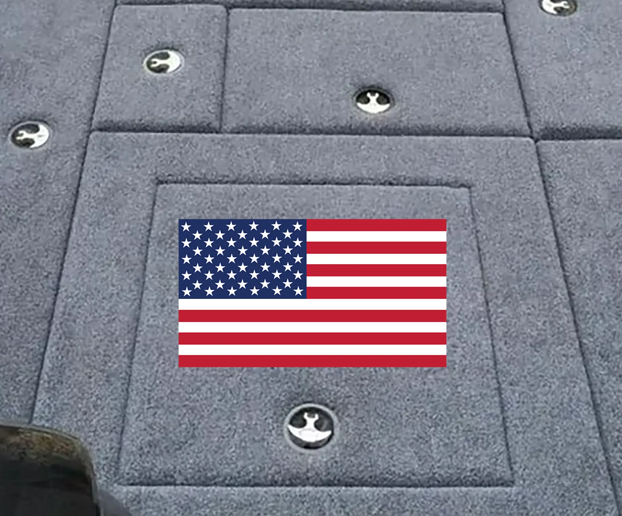 American Flag Professional Carpet Graphic Vinyl Decal Sticker for Fishing Bass Boats Patriotic Design