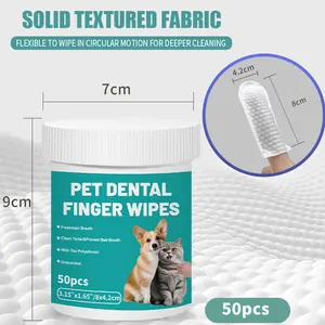 Extra Large Disposable Pet Dental Wipes Finger Toothbrush for Dogs Cats Teeth Cleaning Oral Care Bad Breath Remover No Brush Needed Pet Supplies