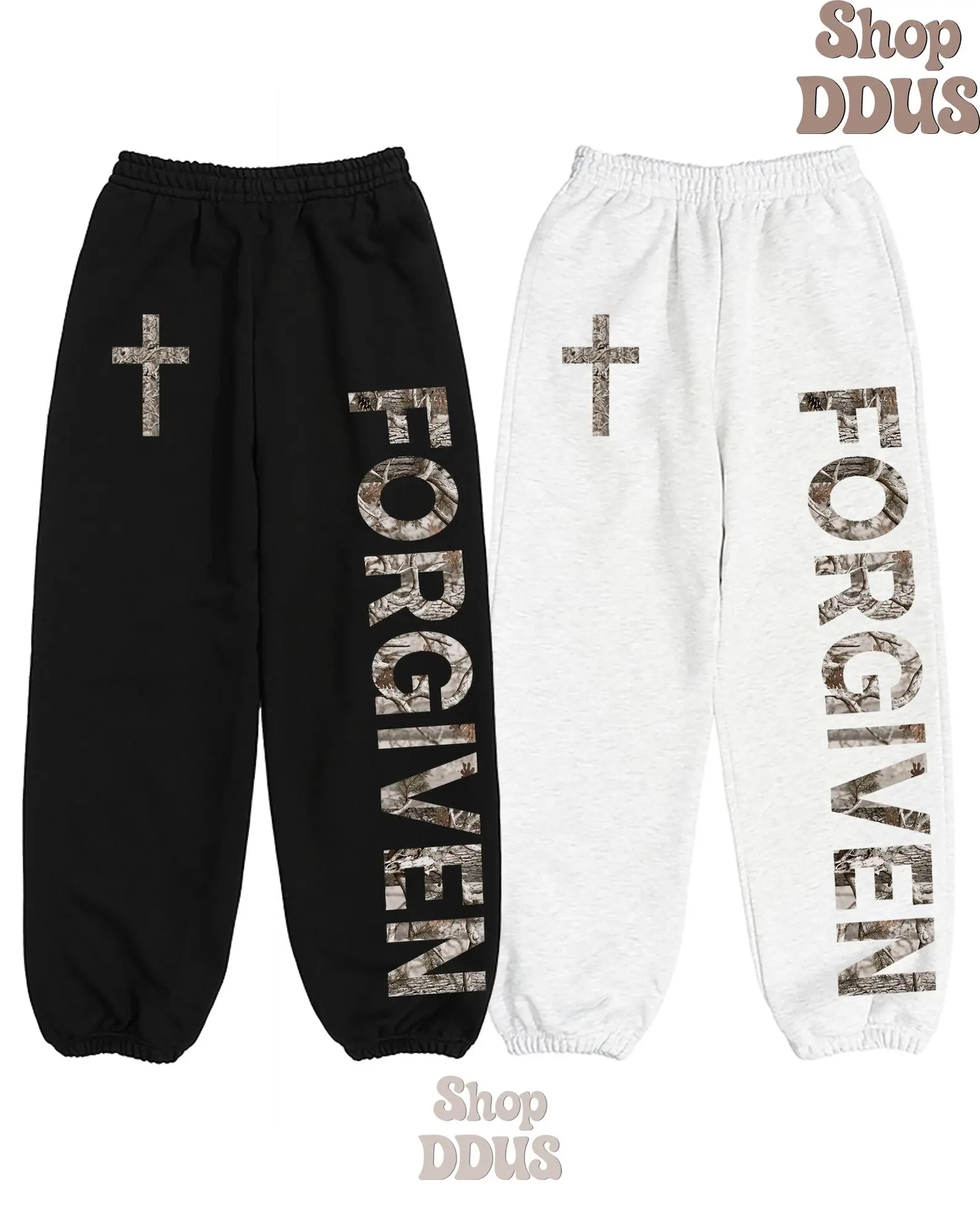 Camo Forgiven Cross Sweatpants Y2K Camo Hunting Joggers Streetwear Graphic Tracksuits Men Gothic Sweatpants Grunge Clothing Aesthetic Pants