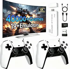 2026 New Upgrade 2.0 Retro Game Console with Built-in Games Emulators 2 Wireless Controllers Output & 128G SD Card great for Kids & Adults - Portable Gaming System Idea Holiday/Birthday Gift