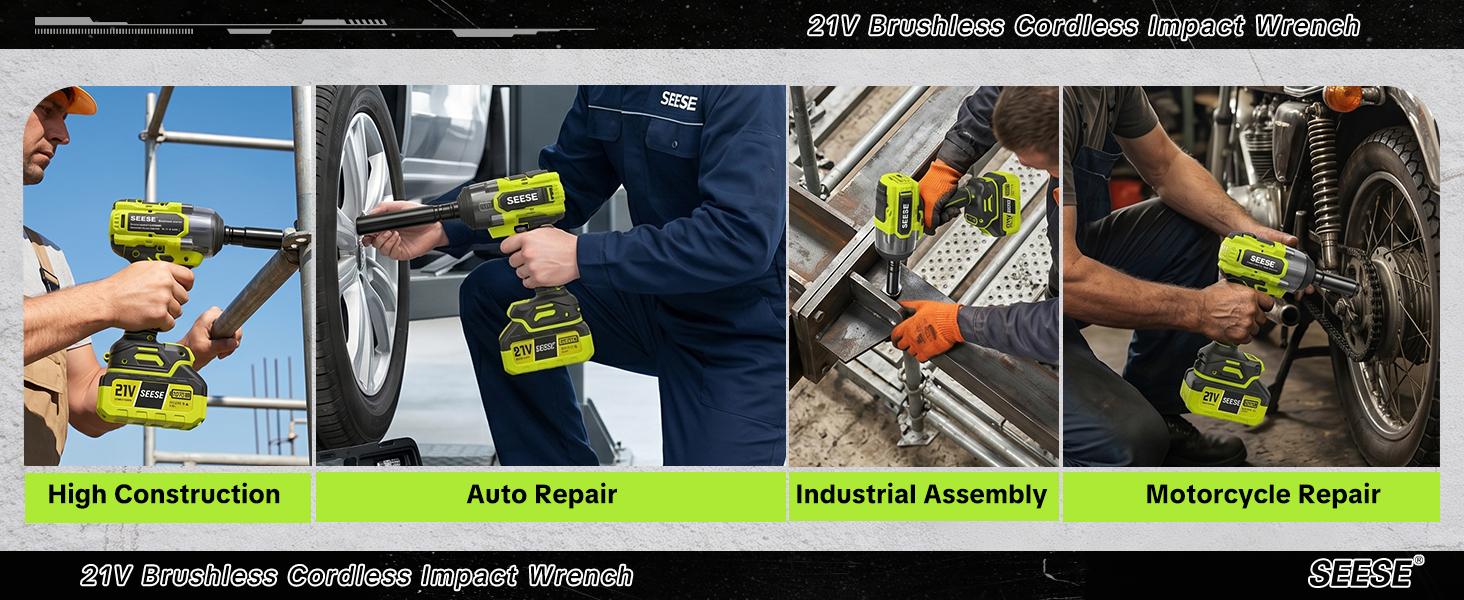 【FathersDayGift】SEESE 3 in 1 Cordless Impact Wrench 590 FT-LBS(800N.m) 3200IPM 1/2 Impact Gun High Torque Electric Impact Driver Cordless Impact Wrench with 21V 2 x4.0Ah Battery ,LED Light,9 Sockets,8 Drills,6 Screws & Case for Home Car Tire Lug Nut fathe 【FathersDayGift】SEESE 3 in 1 Cordless Impact Wrench 590 FT-LBS(800N.m) 3200IPM 1/2 Impact Gun High Torque Electric Impact Driver Cordless Impact Wrench with 21V 2 x4.0Ah Battery ,LED Light,9 Sockets,8 Drills,6 Screws & Case for Home Car Tire Lug Nut fathe