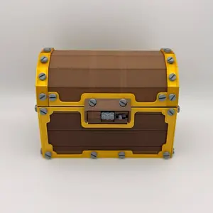 Treasure Chest with Combination Lock & Hidden Shelf