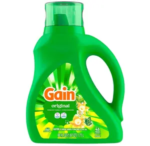 Gain Liquid Laundry Detergent, Original Scent, Freshness + Odor Fighting, High Efficiency Washing Machine Liquid Cleaning Soap, 60 fl oz, Pack of 1 (Packaging May Vary
