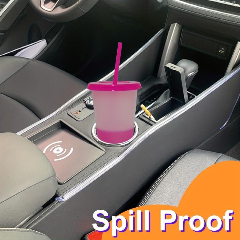 24oz Outdoor Party Cup with Cold-Activated Color Change, Leak-Proof Straw Lid, 10 Vibrant Colors, Reusable, Portable, Ideal for Camping, Hiking & BBQ