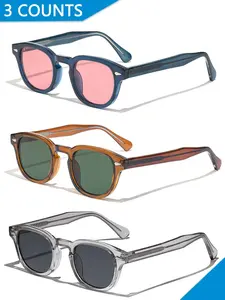 Unisex Vintage Trendy Tinted Lens Sunglasses, Retro Outdoor Sports Sunglasses, Fashionable Sunglasses for Men & Women for Traveling & Beach Party