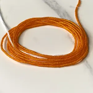 Golden Hour Orange Waist Bead 60 inch Cotton Tie-on Body Jewelry Handmade 100% Cotton String