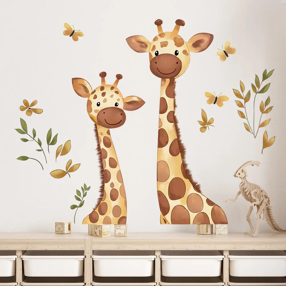 Two Giraffe Wall Stickers For Children's Rooms Children's Wall Stickers For Boys Daycare Room Decorations
