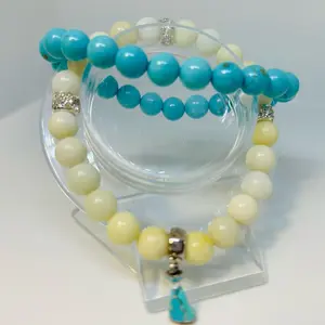 Enchanted collection Crystal bracelet set with 925 silver princess charm