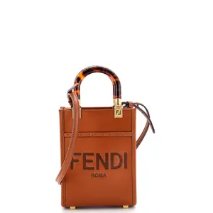 Pre-owned FENDI material Messenger Bags Sunshine Shopper Tote Leather Mini by Rebag