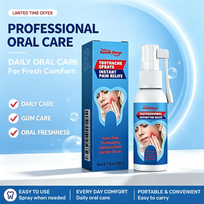 20ml Herbal Oral Spray - Chemical Free, Gum Health Support, Daily Defense, Unscented Freshness, Hormone Free, Bad Breath Freshening Breath Freshener Natural Mouth Care Solution with Herbal Factors