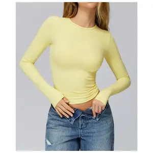 Winter brushed cotton long-sleeved - yoga wear - high-intensity fitness wear - pilates - running sport long-sleeved