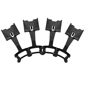 Cell Phone Seat 4-Pack - Black Smartphone Cup Holder Mounts for Cars - Fits Phones with or Without Cases - Vertical or Horizontal - USA Made - No Suction Cups or Clamps - Easy One-Handed Use - Power Cord Access - Round Cup Holder Compatible - Made in USA