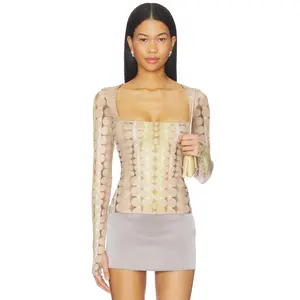 AFRM Ines Top in Tonal Dot