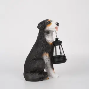 Animal Design Garden Decoration, 2/4 Counts Cute Dog Statue Ornament, Outdoor Decoration for Garden Patio Yard Lawn