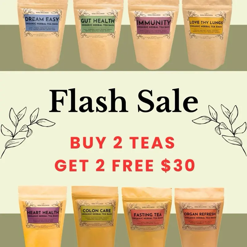 Flash Sale – 4 Herbal Teas for the Price of 2 lung health