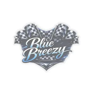 Blue Breezy Logo Kiss-Cut Stickers | Vinyl Decal