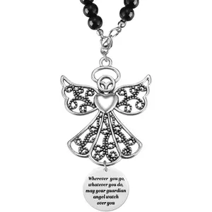 Angel Car Charm, Wherever You Go Whatever You Do May Your Guardian Angel Watch Over You, Rear View Mirror Car Charm, Car Mirror Hanger, New Driver Guardian Angel Gift for Grads