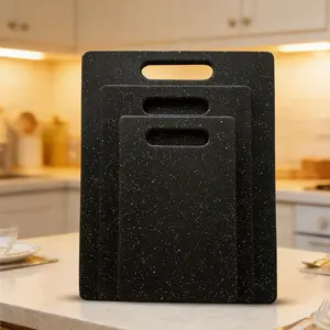 3Pcs Marble Texture Plastic Cooking Cutting Board Set, Non-Slip Dishwasher Safe Kitchen Chopping Boards, Kitchenware, Ideal Gift for Holidays