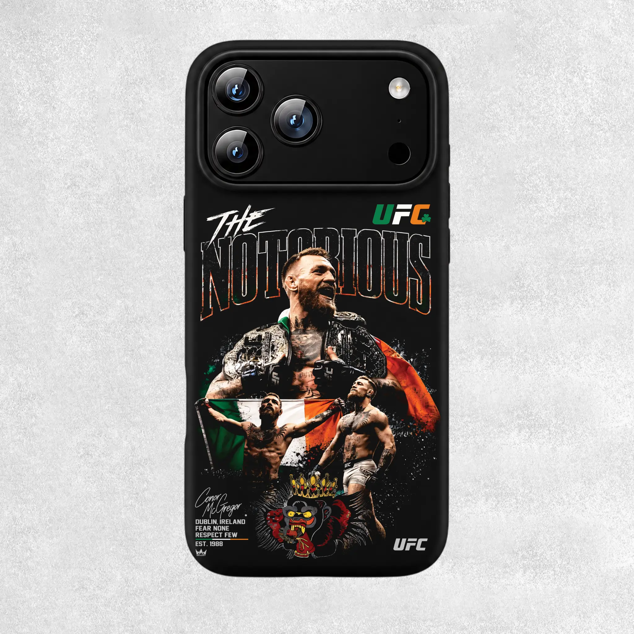 UFC 329 "The Notorious" Conor McGregor MMA Phone Case for iPhone 17 16 15 14 13 12 11 Pro Max | UFC Fighter Sports Fan Gift Cover