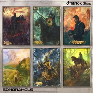 Trial of Seven A Knight of the Seven Kingdoms Poster, Fantasy Knight Shield Tree Wall Art, Game of Thrones Home Decor