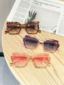 Bohemian Cat Eye Sunglasses for Women, Colorblock Lightweight Frame, Fashion Colored Lenses, Vibrant Colors for Party Events
