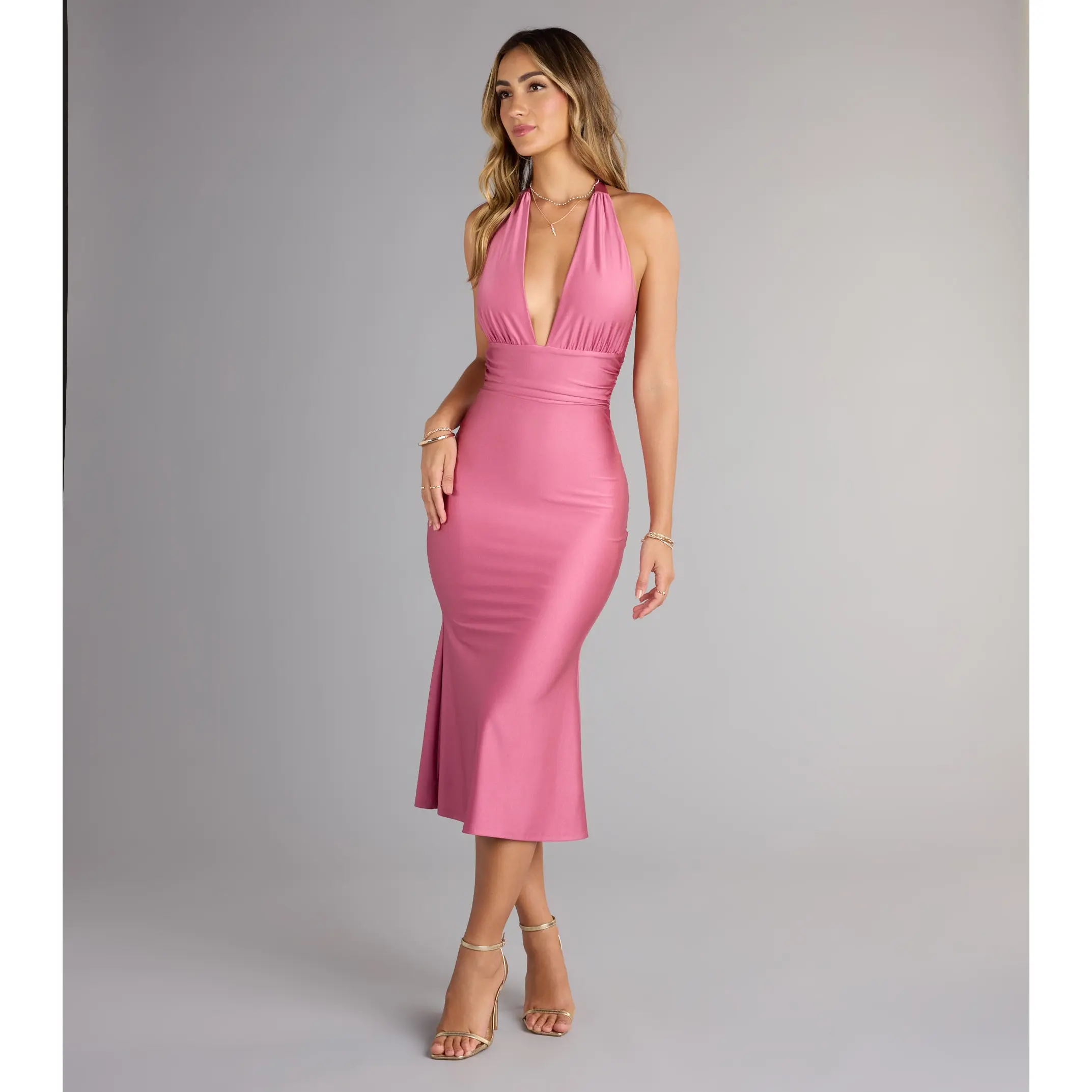 Tied Up In Elegance Halter Midi Dress - TikTok Shop Tied Up In Elegance Halter Midi Dress - TikTok Shop