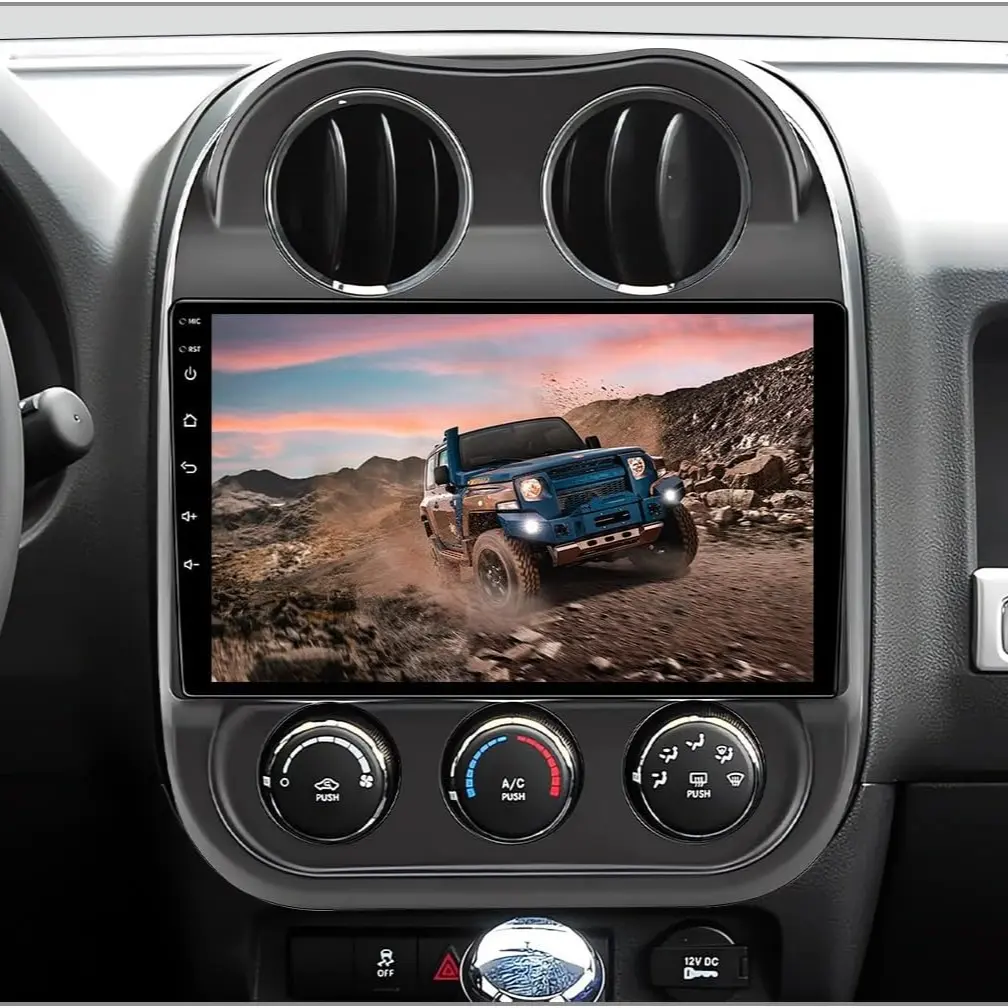 Binize Android 13 Car Stereo Unit for Jeep Compass/Patriot 2010-2016, 10 Inch High Definition Touch Screen, with CarPlay, Android Auto, GPS Navigation, FM Radio, Bluetooth, Backup Camera Support, Binize Android Car Stereo, Comprehensive Navigation
