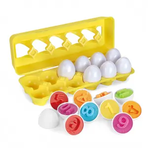 Random Color 12-Piece Smart Eggs Set,1 Box Shape Recognition Classification Skill Learning Toy, Educational Travel Game for Preschool & Early Education, Colorful Kids Toys, Fidget Toys Gifts for Kids Toys for Boys