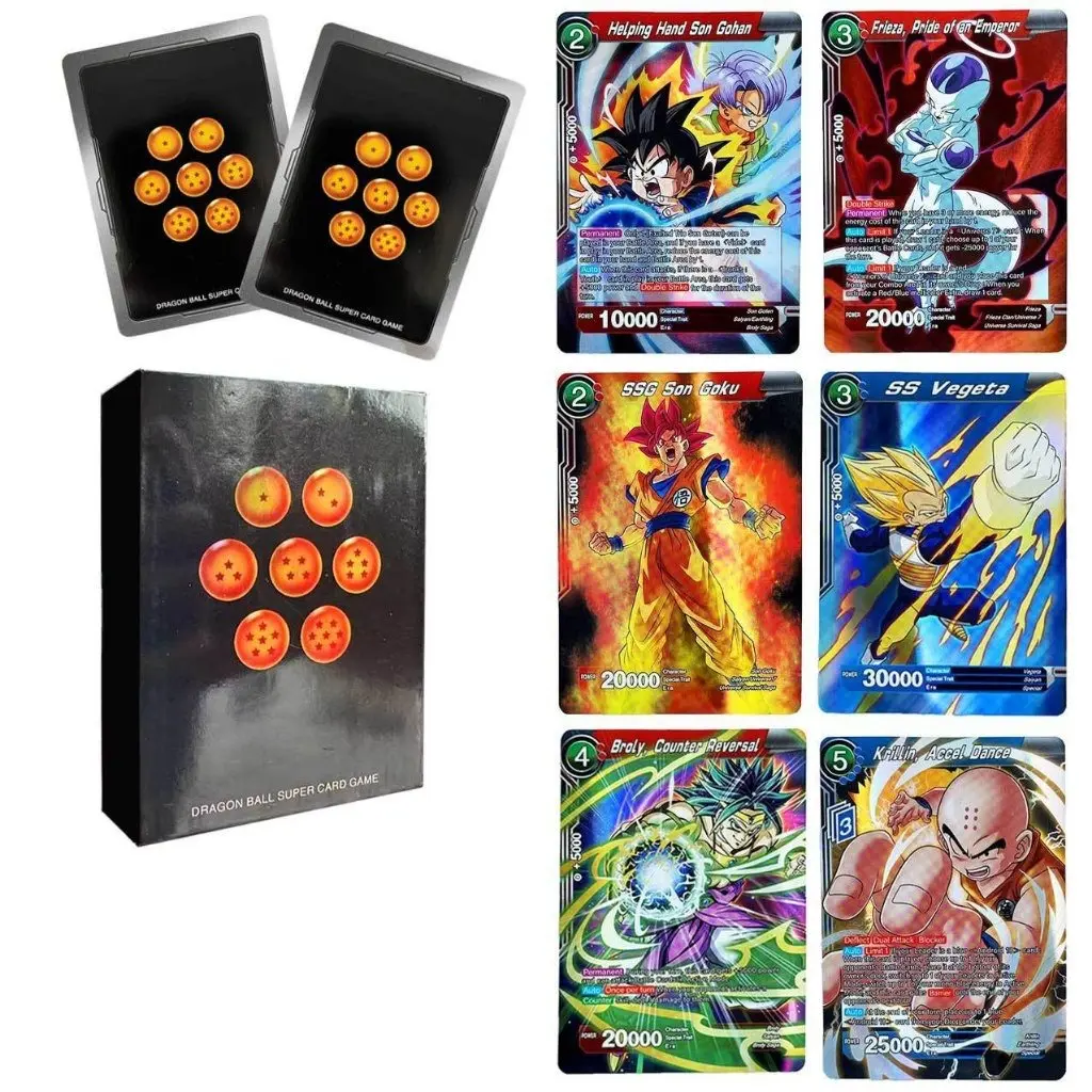 50PCS Anime Holographic Trading Cards Set – Demon Slayer, Dragon Ball & Boruto Naruto Next Generations Collectible Cards for Kids
